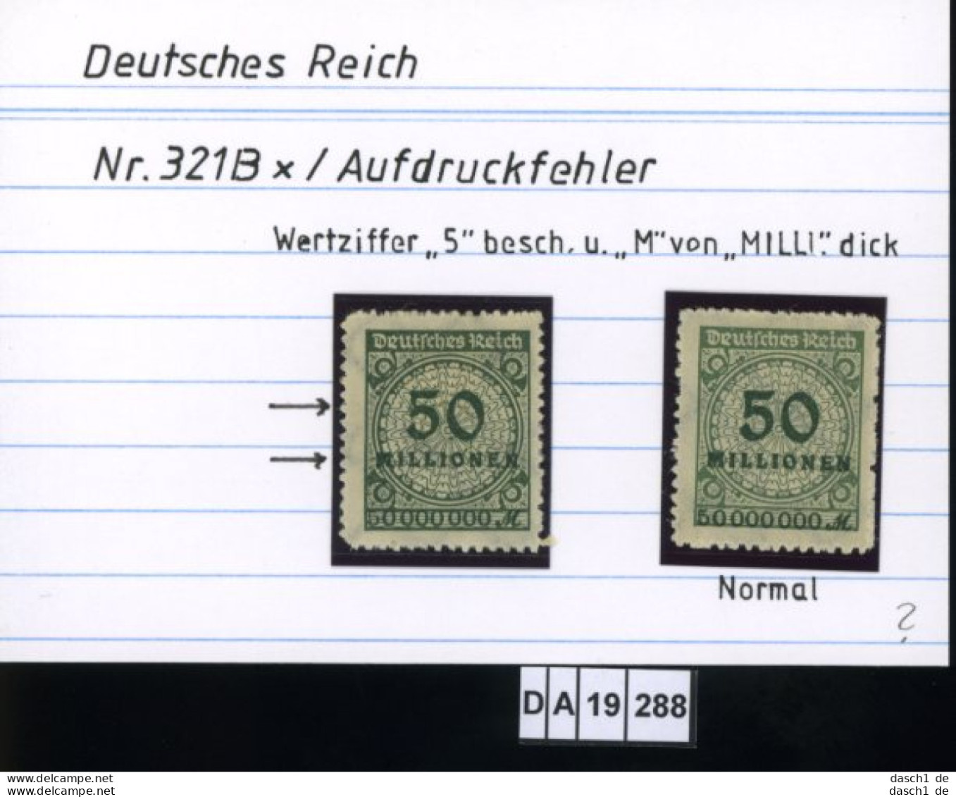 Deutsches Reich , 5 Lose U.a. 435 , PLF / Abart - Siehe Foto - Plaatfouten & Curiosa