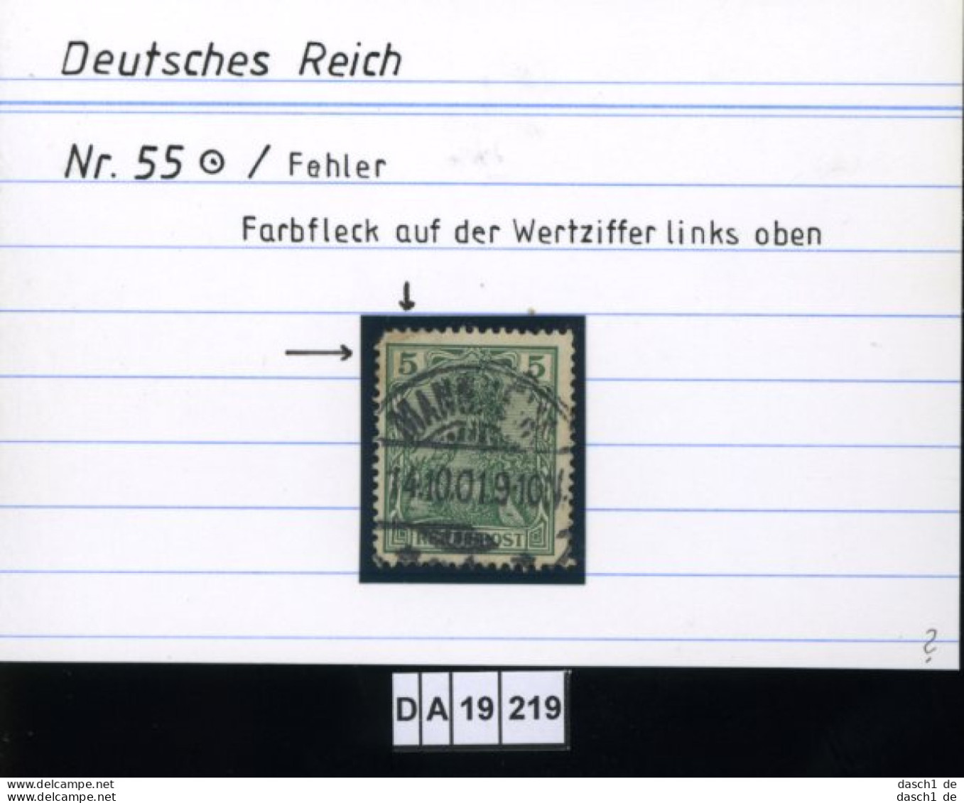 Deutsches Reich , 2 Lose U.a. 55 , PLF / Abart - Siehe Foto - Errors & Oddities