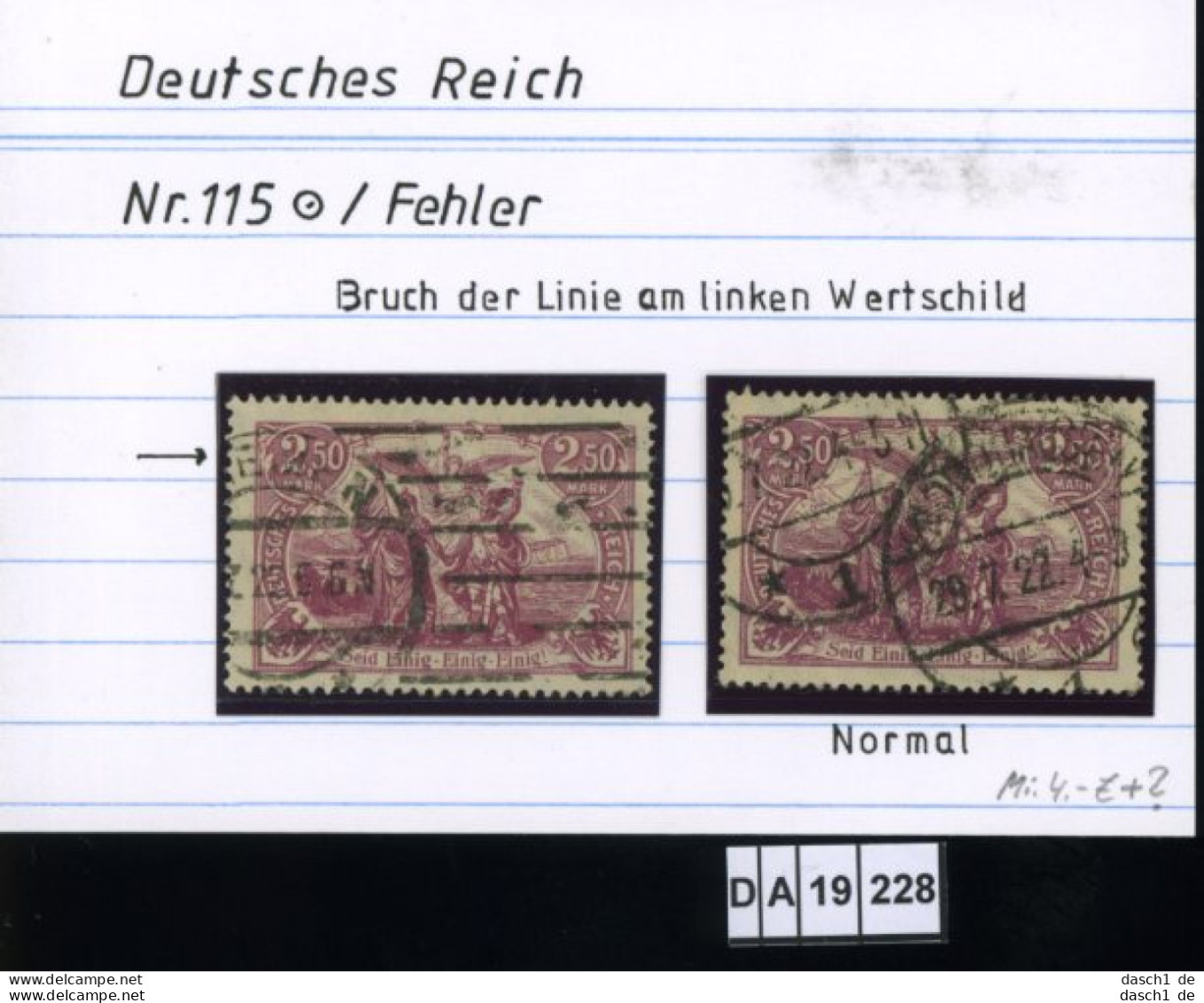Deutsches Reich , 5 Lose U.a. 120 , PLF / Abart - Siehe Foto - Varietà & Curiosità