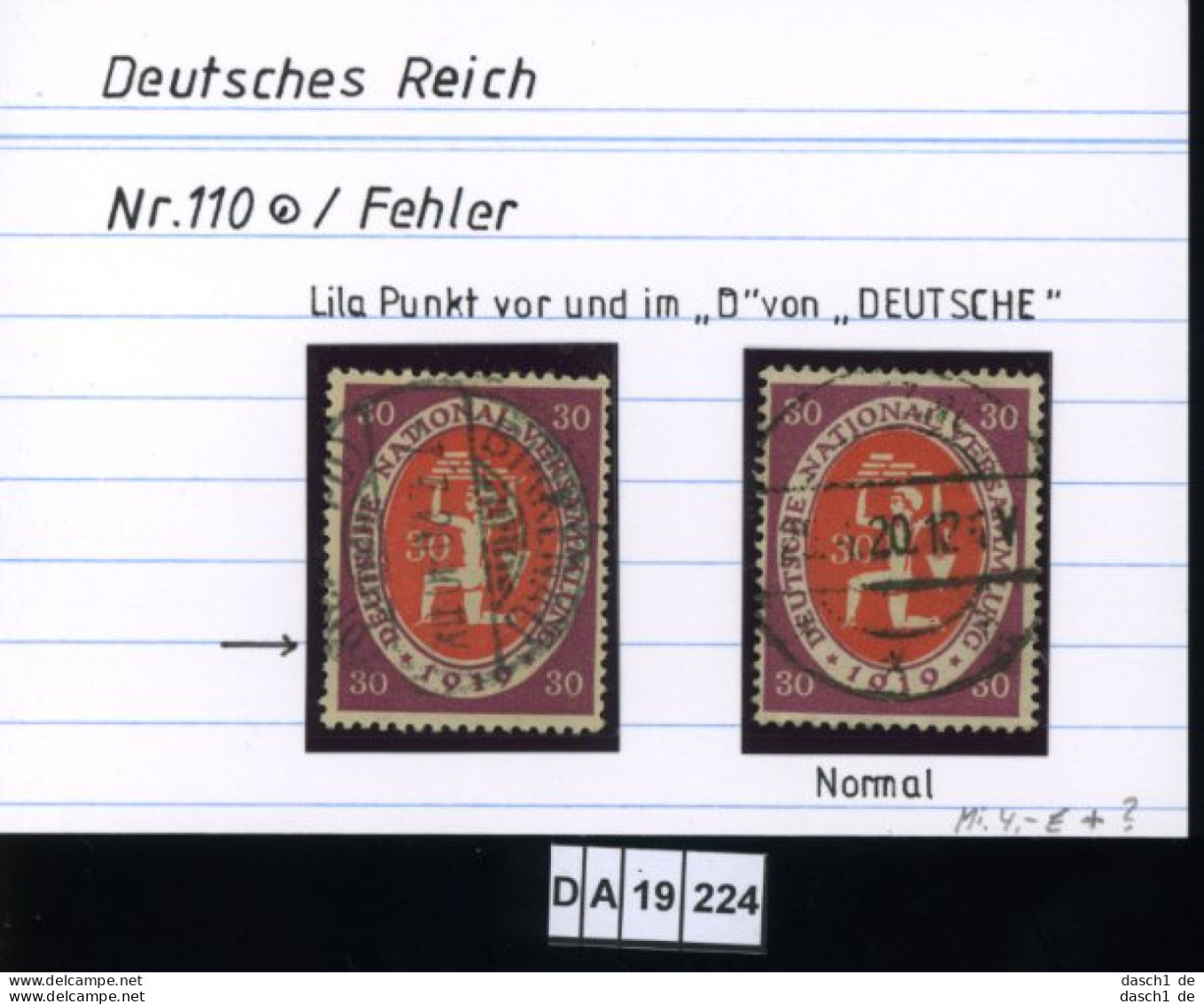 Deutsches Reich , 5 Lose U.a. 111 , PLF / Abart - Siehe Foto - Variedades & Curiosidades