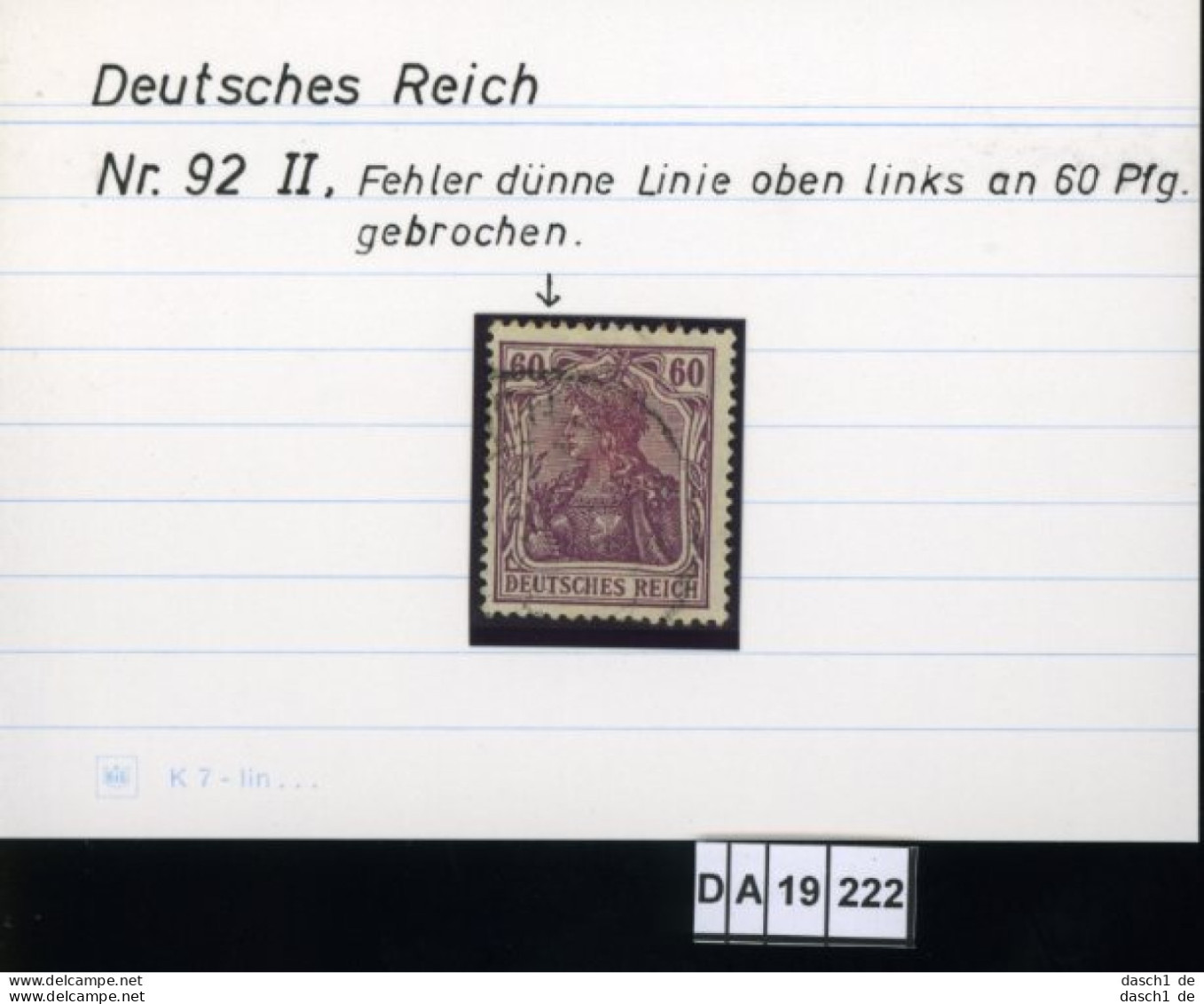 Deutsches Reich , 5 Lose U.a. 111 , PLF / Abart - Siehe Foto - Varietà & Curiosità