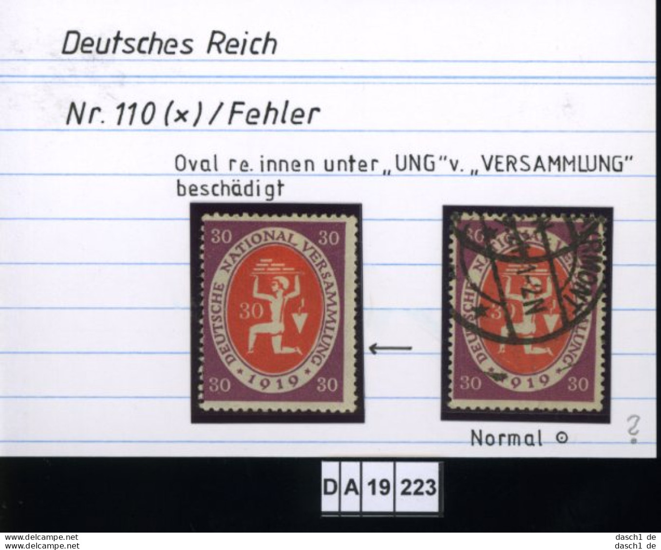 Deutsches Reich , 5 Lose U.a. 111 , PLF / Abart - Siehe Foto - Variedades & Curiosidades