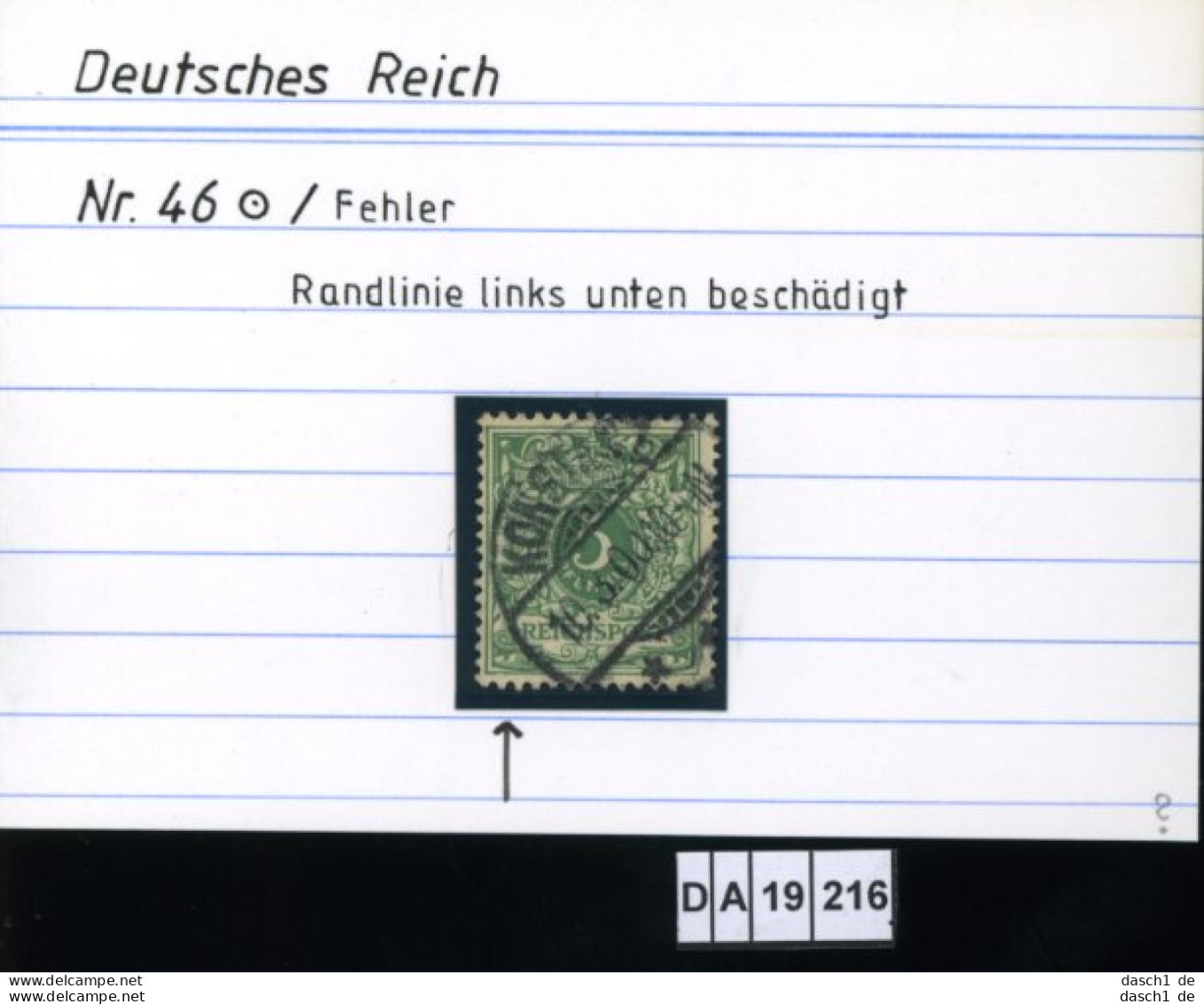 Deutsches Reich , 2 Lose U.a. 46 , PLF / Abart - Siehe Foto - Errors & Oddities