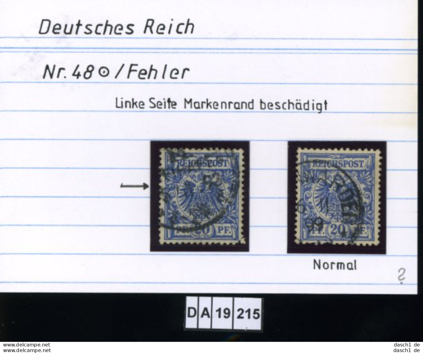 Deutsches Reich , 2 Lose U.a. 46 , PLF / Abart - Siehe Foto - Variedades & Curiosidades