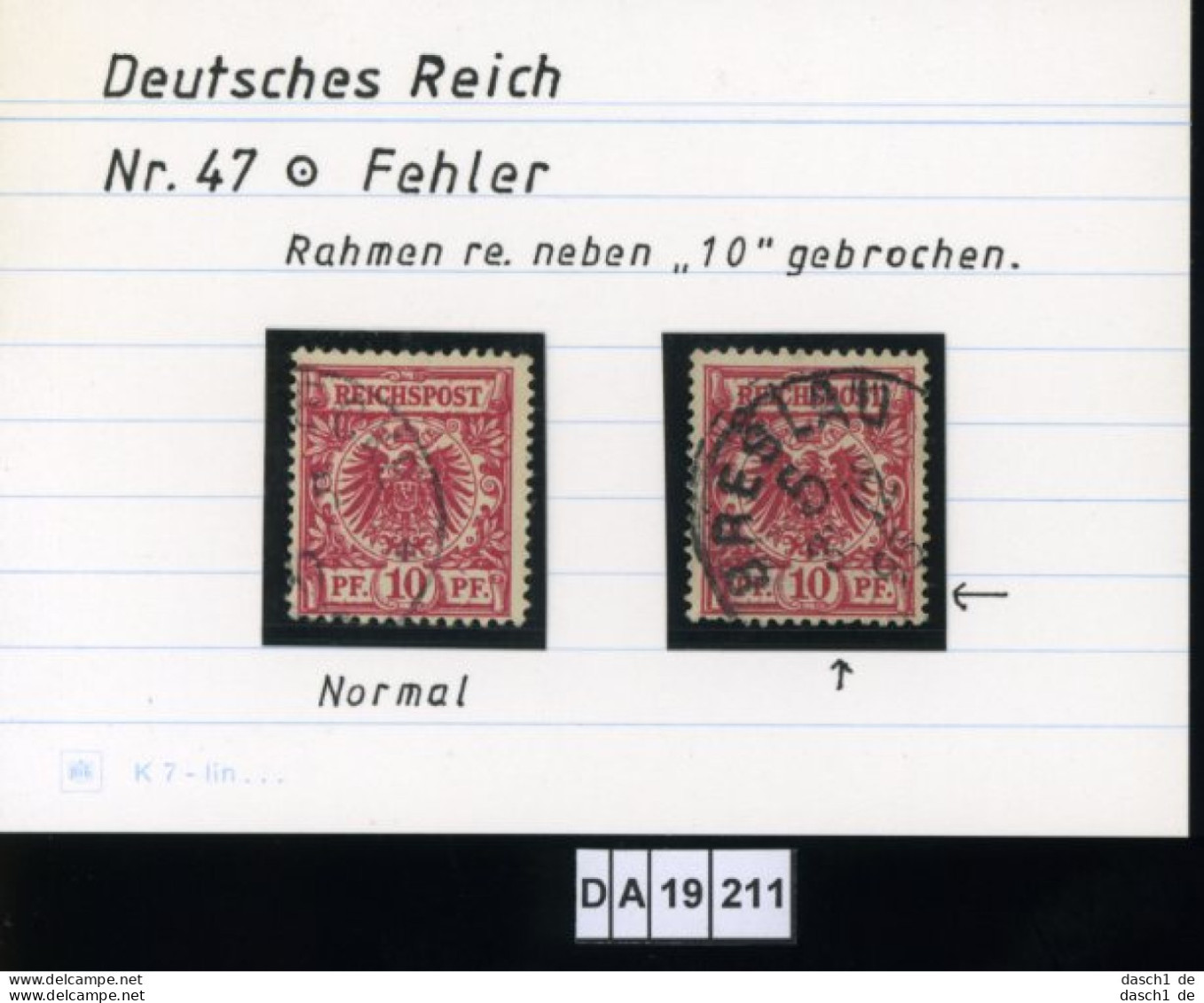 Deutsches Reich , 4 Lose U.a. 46 , PLF / Abart - Siehe Foto - Variedades & Curiosidades