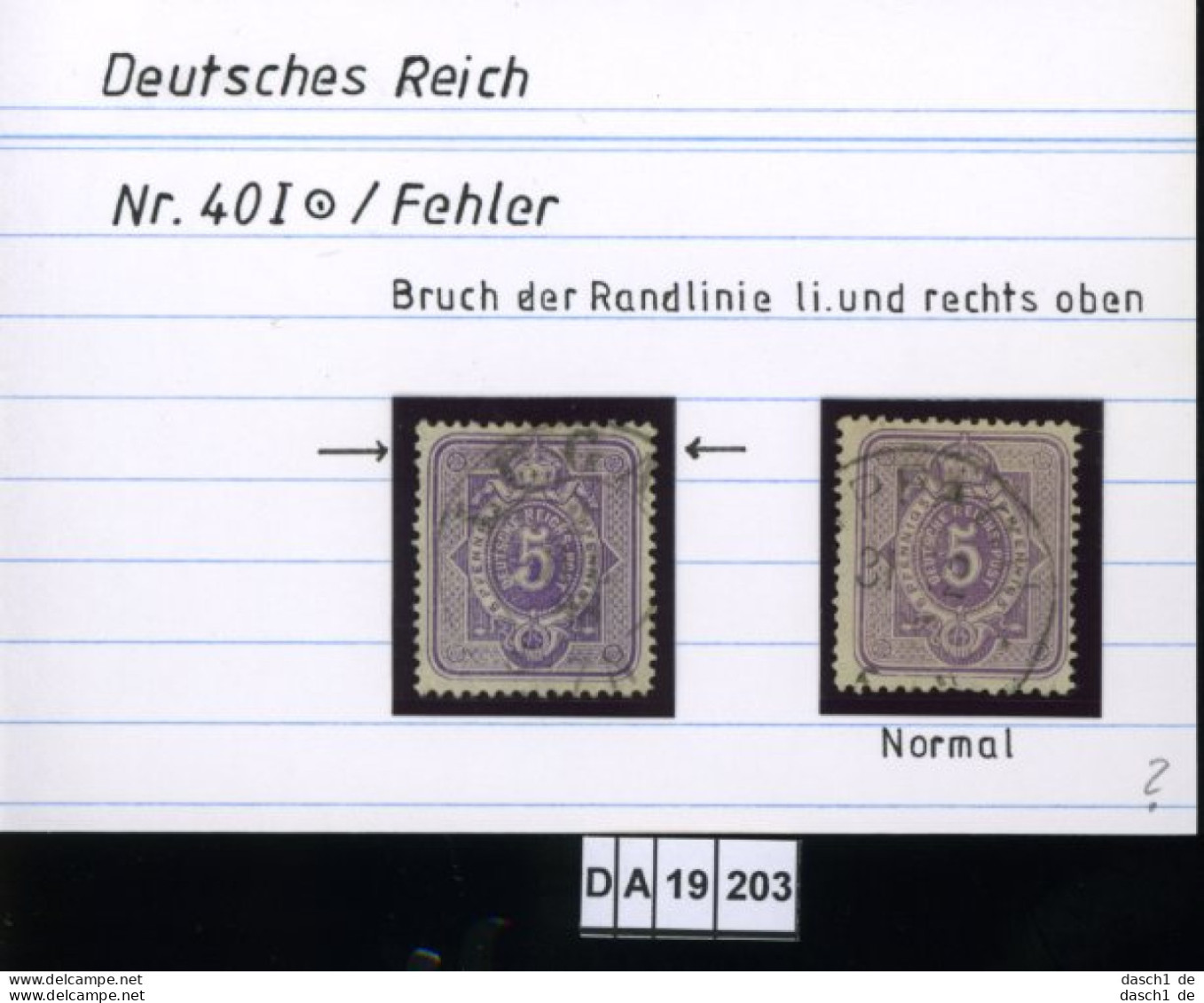 Deutsches Reich , 4 Lose U.a. 40 I , PLF / Abart - Siehe Foto - Errors & Oddities