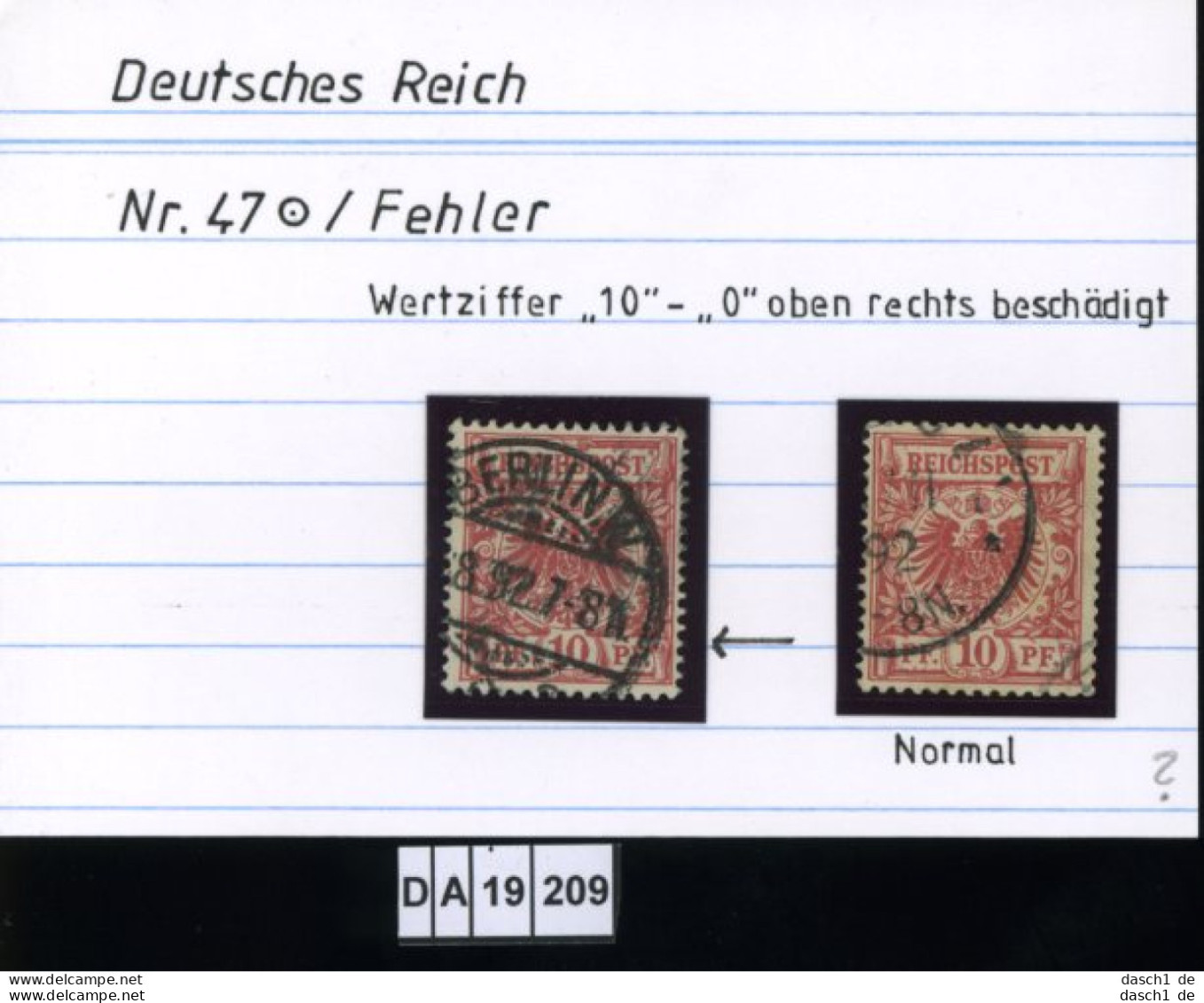 Deutsches Reich , 5 Lose U.a. 47 , PLF / Abart - Siehe Foto - Errors & Oddities