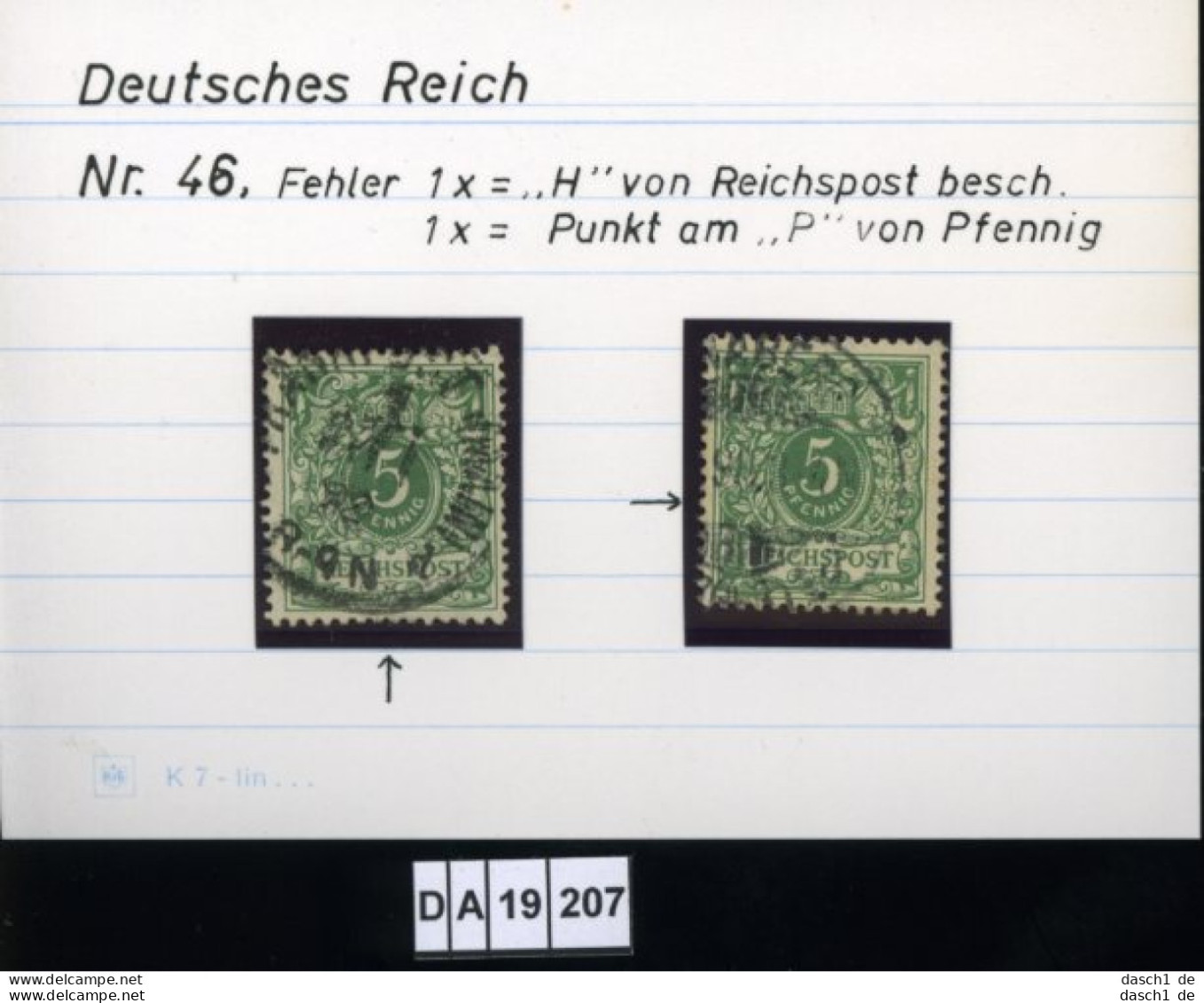 Deutsches Reich , 5 Lose U.a. 47 , PLF / Abart - Siehe Foto - Errors & Oddities