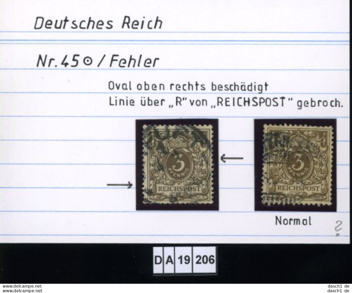 Deutsches Reich , 5 Lose U.a. 47 , PLF / Abart - Siehe Foto - Abarten & Kuriositäten