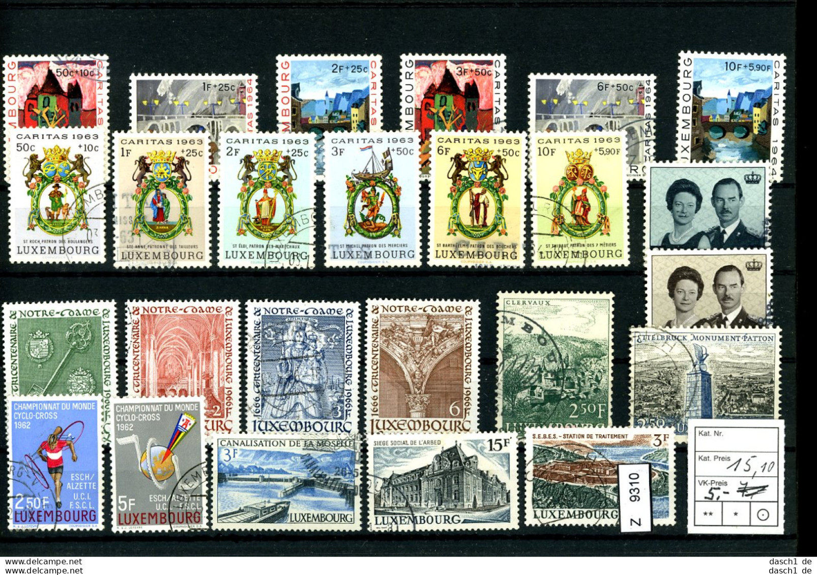 Kleine Sammlung Auf 5 A5-Karten, X, Xx, O, 5 Lose U.a. Italien, Luxemburg - Collections