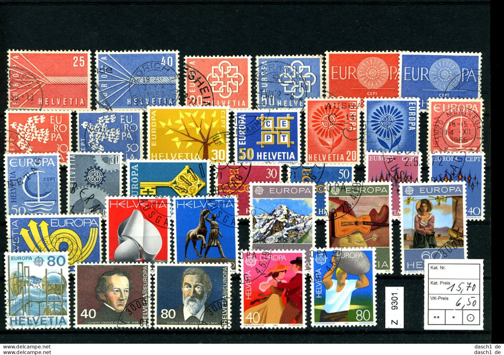 Kleine Sammlung Auf 4 A5-Karten O, 4 Lose U.a. Schweiz - Collections