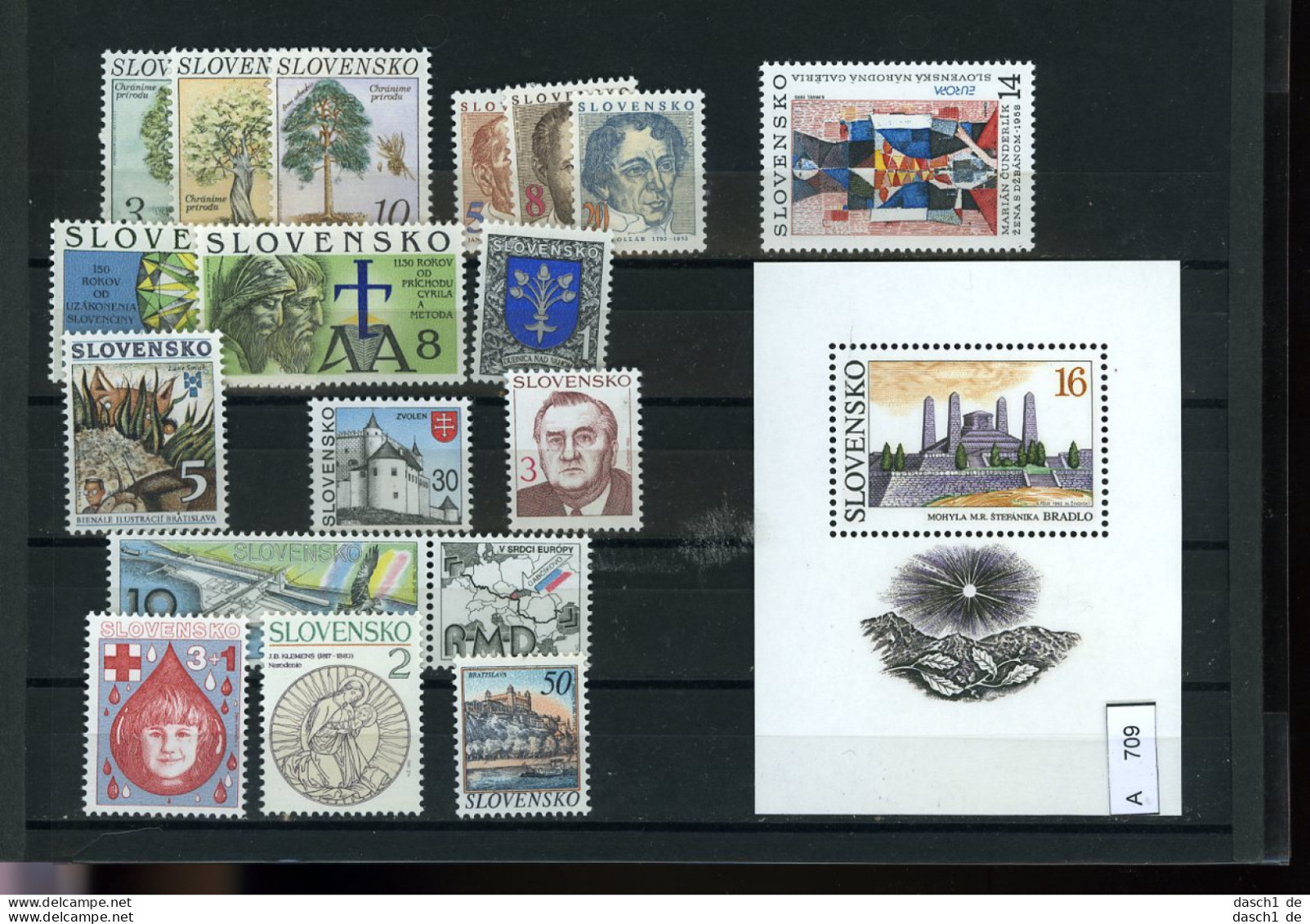 Sammlung Auf A5-Karte, Xx,x,o, 4 Lose U.a. Ex 1993, Slowakei - Collections, Lots & Series