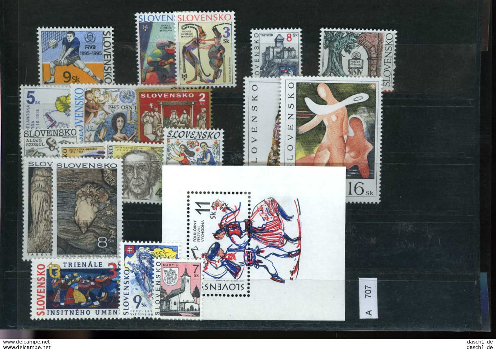 Sammlung Auf A5-Karte, Xx,x,o, 4 Lose U.a. Ex 1993, Slowakei - Lots & Serien