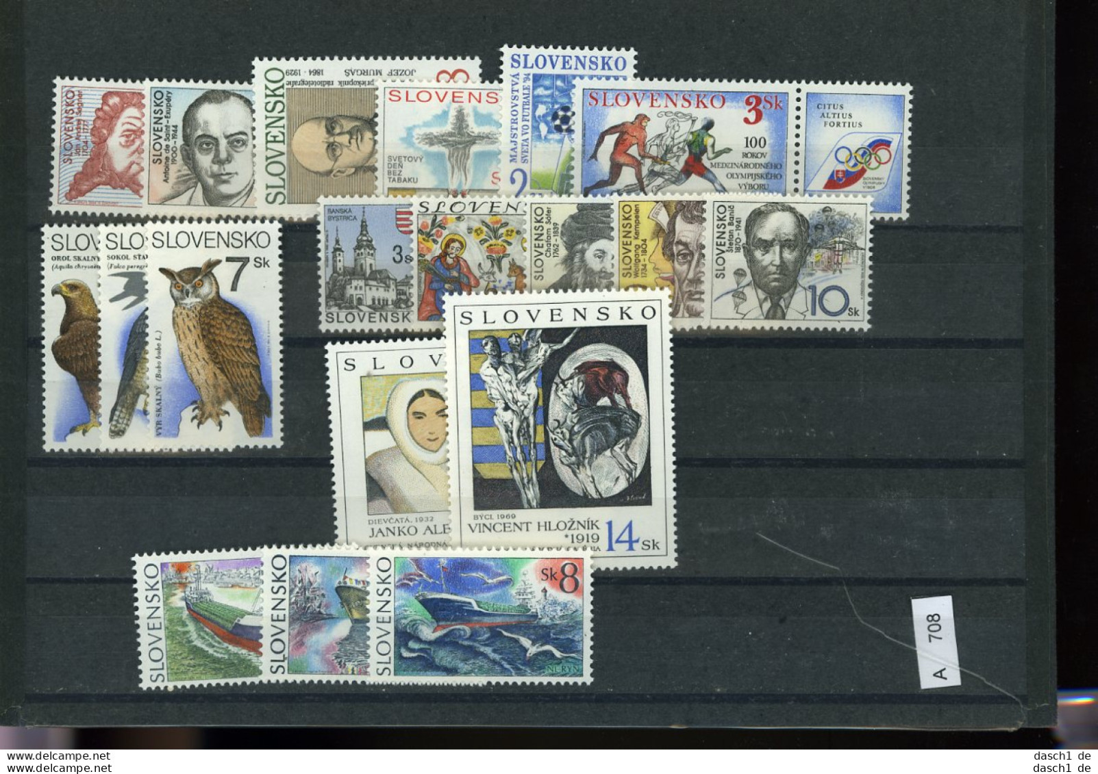 Sammlung Auf A5-Karte, Xx,x,o, 4 Lose U.a. Ex 1993, Slowakei - Collections, Lots & Series