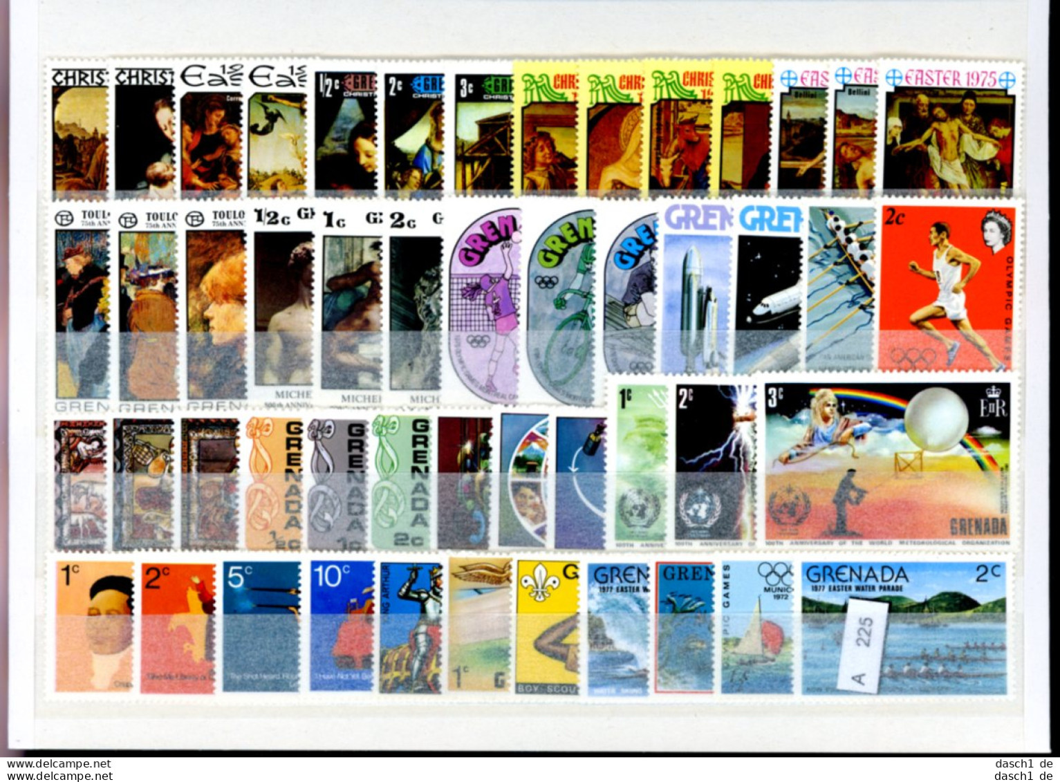 Slg. Postfrische Marken, Xx, 4 Lose Auf A5-Karten Dichtgesteckt, Schwerpunkt Motivmarken, Grenada - Grenada (1974-...)