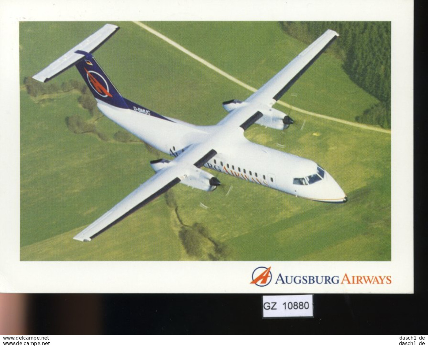 Motiv, 7 Lose U.a. Flugzeug, Sonderpostkarte Augsburg Airways - Sonstige (Luft)