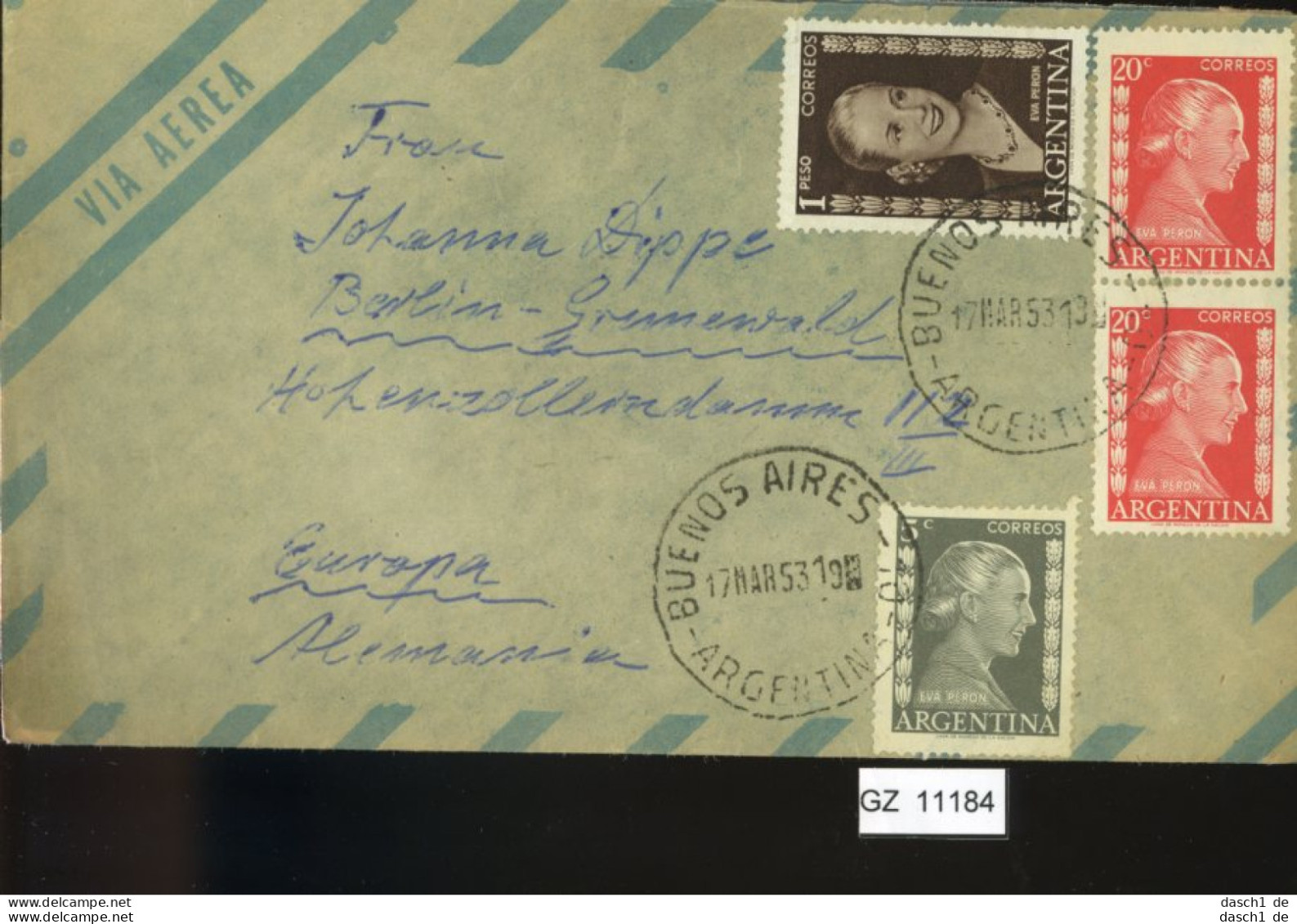 Argentinien, Brief Von 1953 - Storia Postale