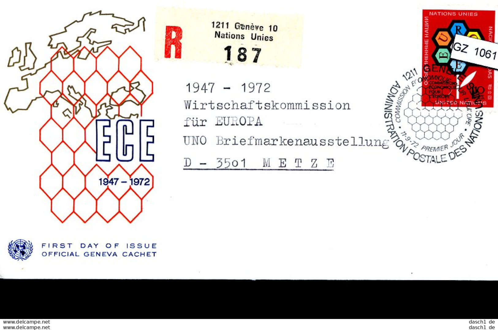 UNO New York. FDC. 627-28