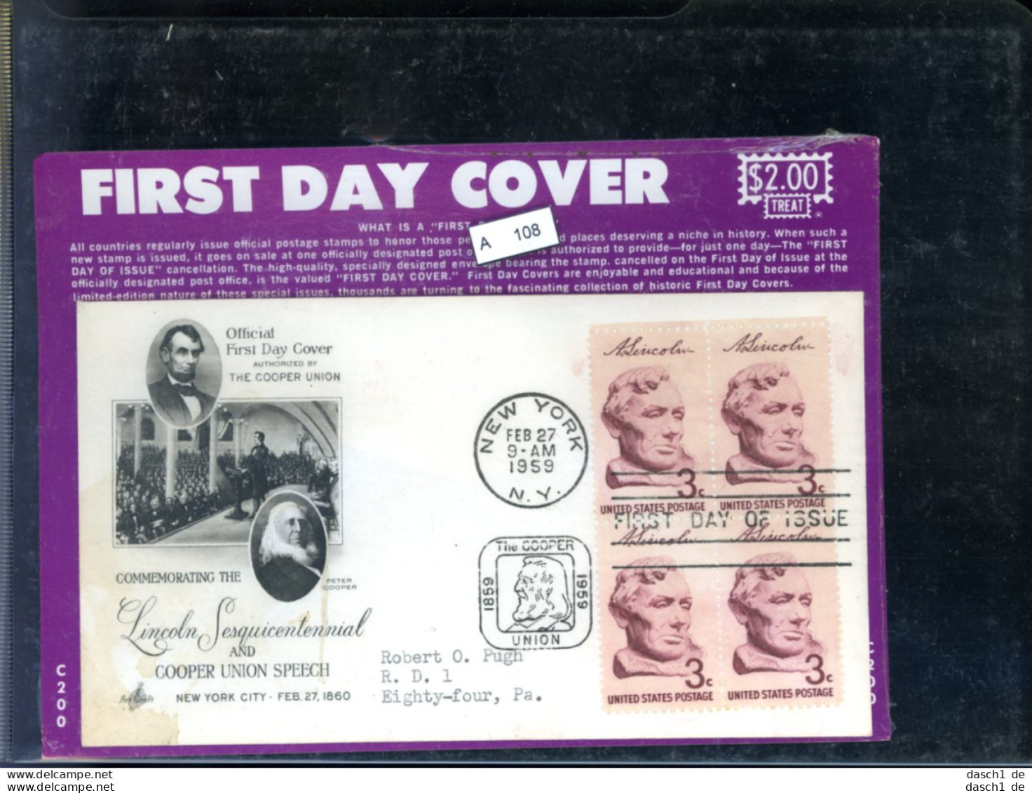 USA, 6 Lose U.a. FDC "first Man On The Moon", 1969 - 1961-1970