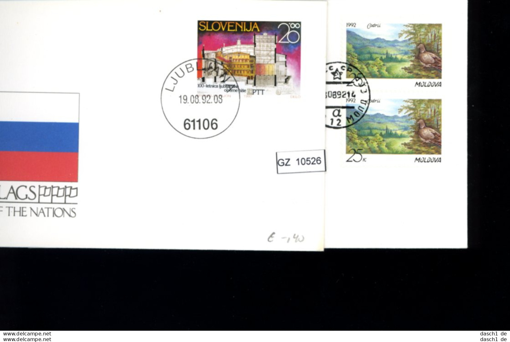 Slowenien Und Moldawien, FDC, 1992 - Slovenia