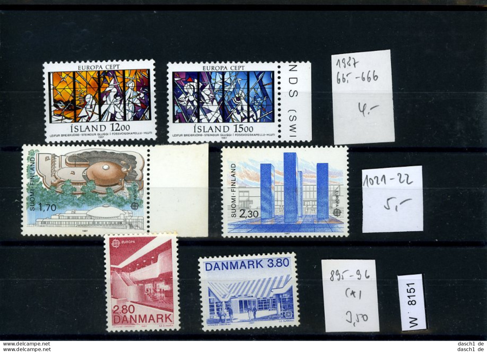 Island, 7 Lose U.a. FDC, 354-55 - Lots & Serien