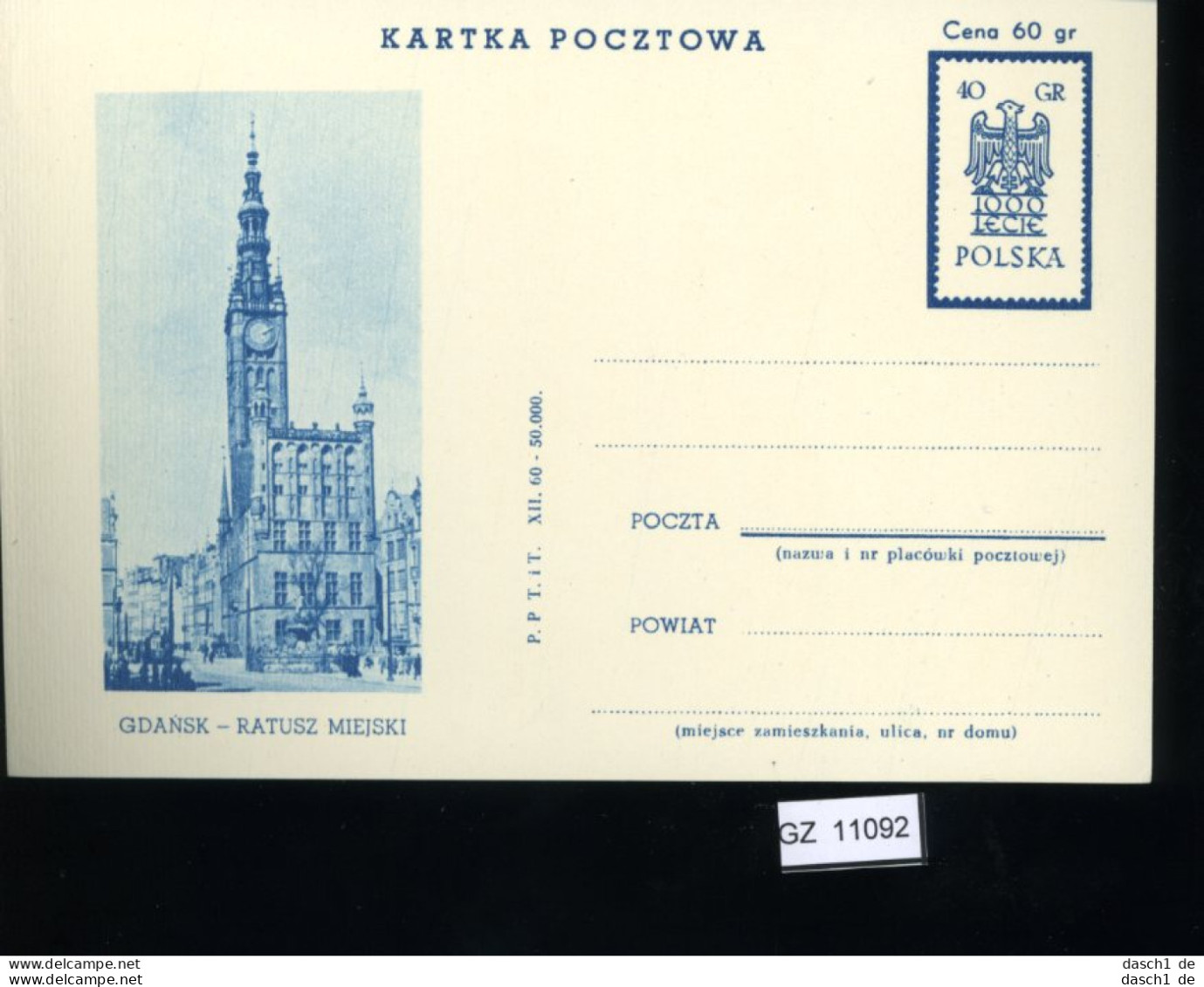 Polen 12 Lose U.a. Sonderpostkarte 1960 - Stamped Stationery