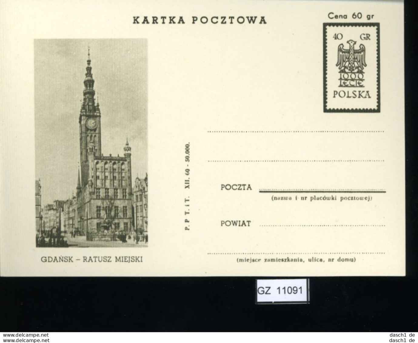 Polen 12 Lose u.a. Sonderpostkarte 1960