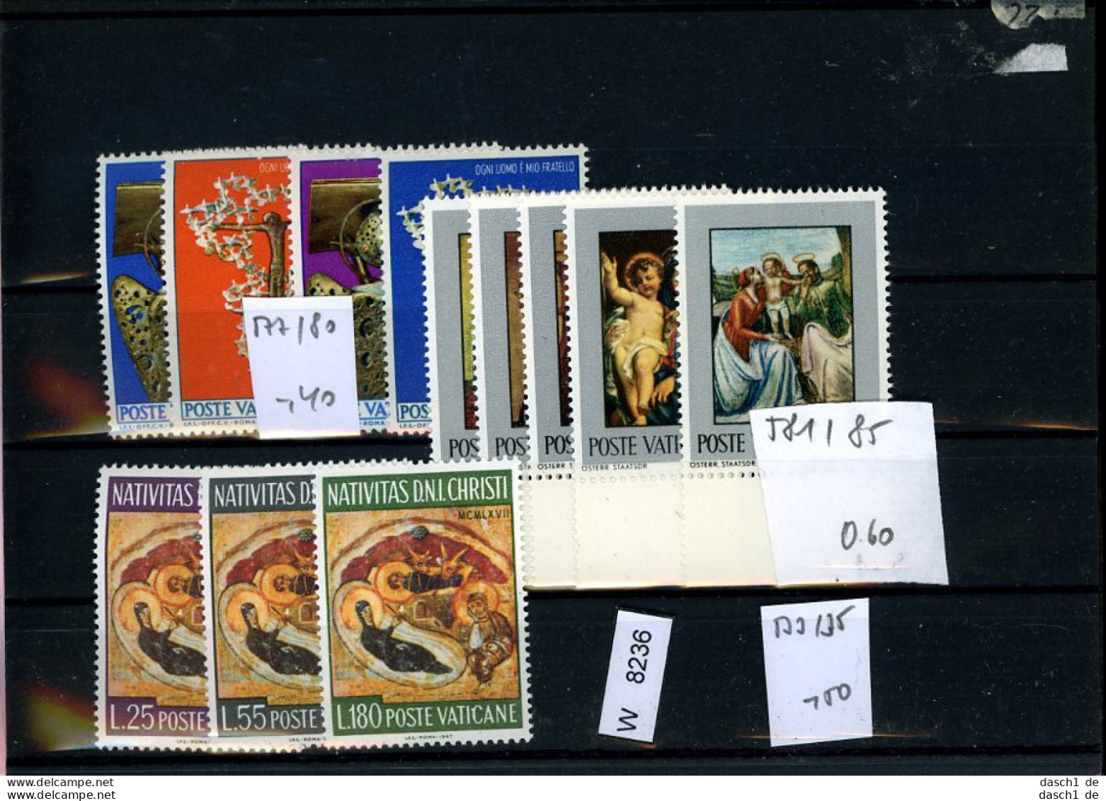 Vatikanstaat, Xx, X, O, 10 Lose U.a. Kl. Sammlung Auf A6-Karte - Collections