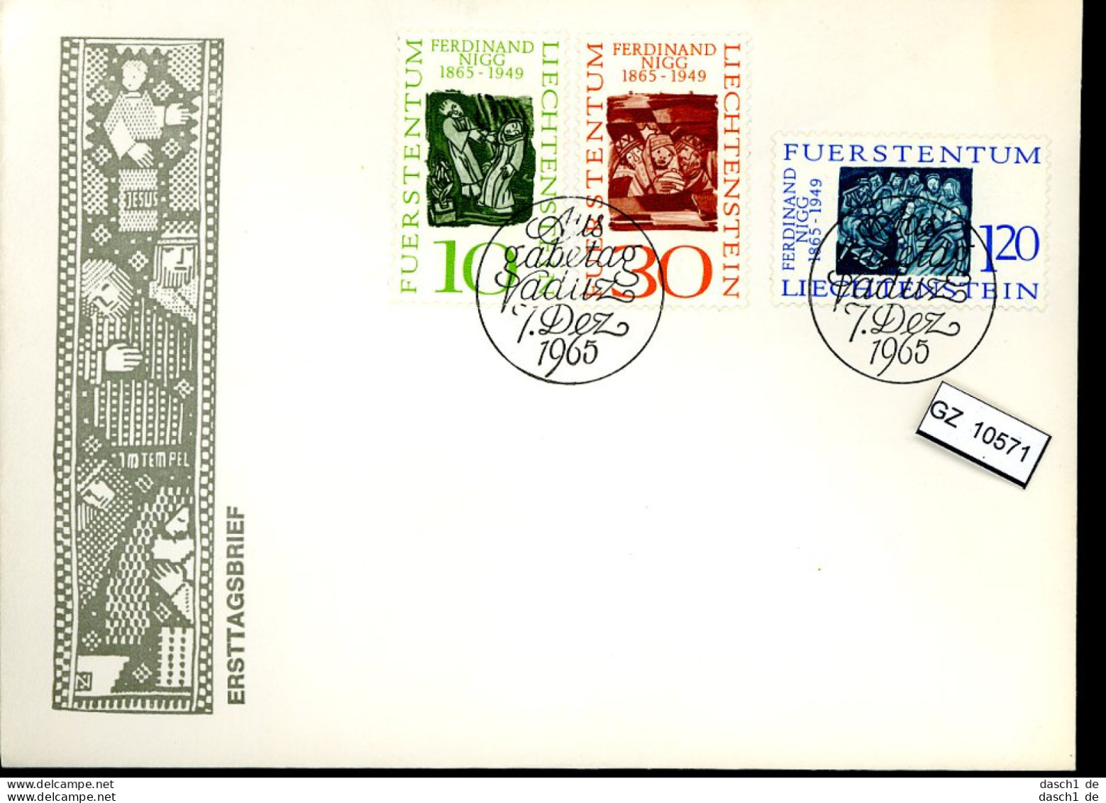 Lichtenstein, 8 Lose u.a. FDC, 536-38