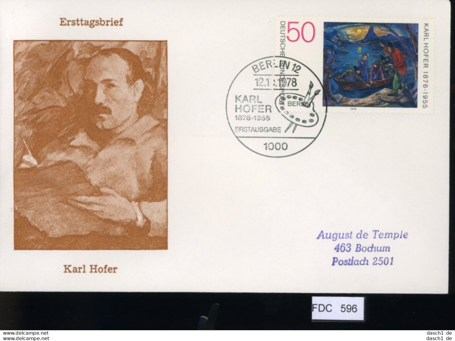 Berlin, FDC, 6 Lose U.a. 1979, Mi.-Nr. 607-610 - Other & Unclassified