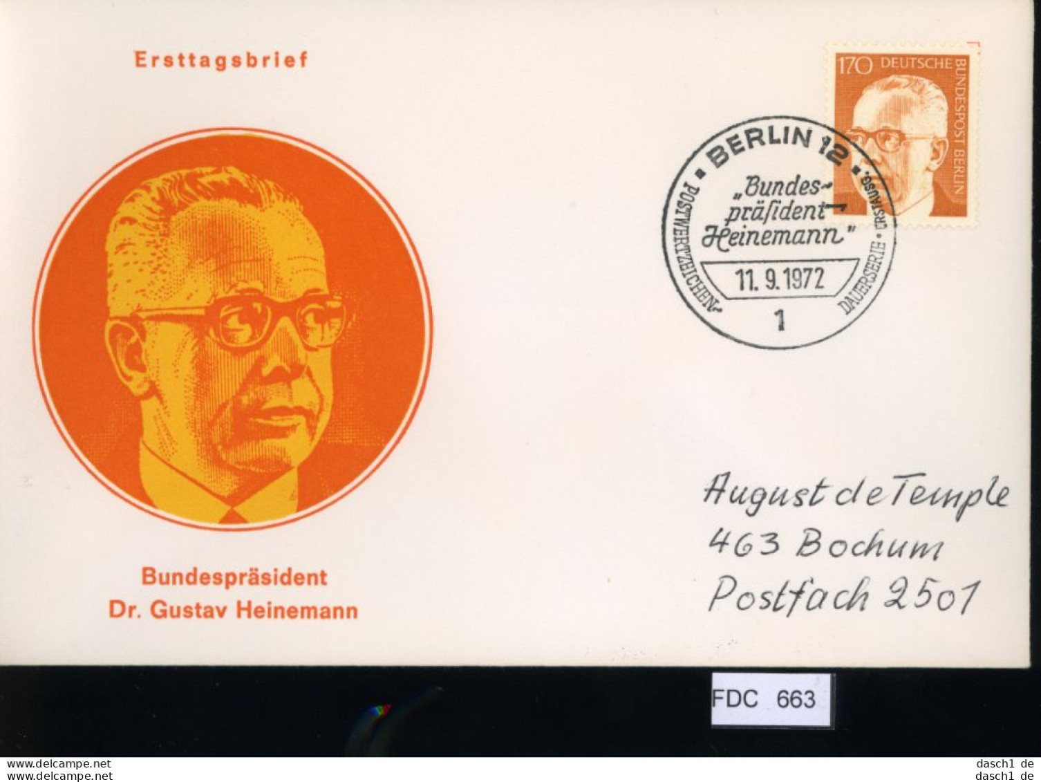 Berlin, FDC, 6 Lose U.a. 1972, Mi.-Nr. 426 - Altri & Non Classificati