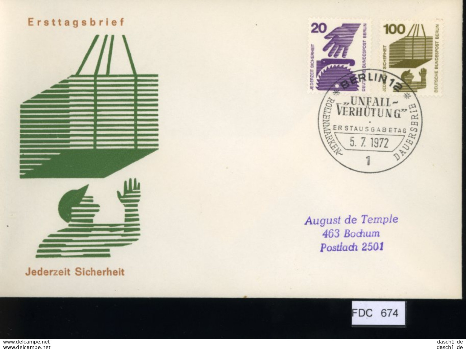 Berlin, FDC, 6 Lose U.a. 1971, Mi.-Nr. 404A + 410A - Other & Unclassified