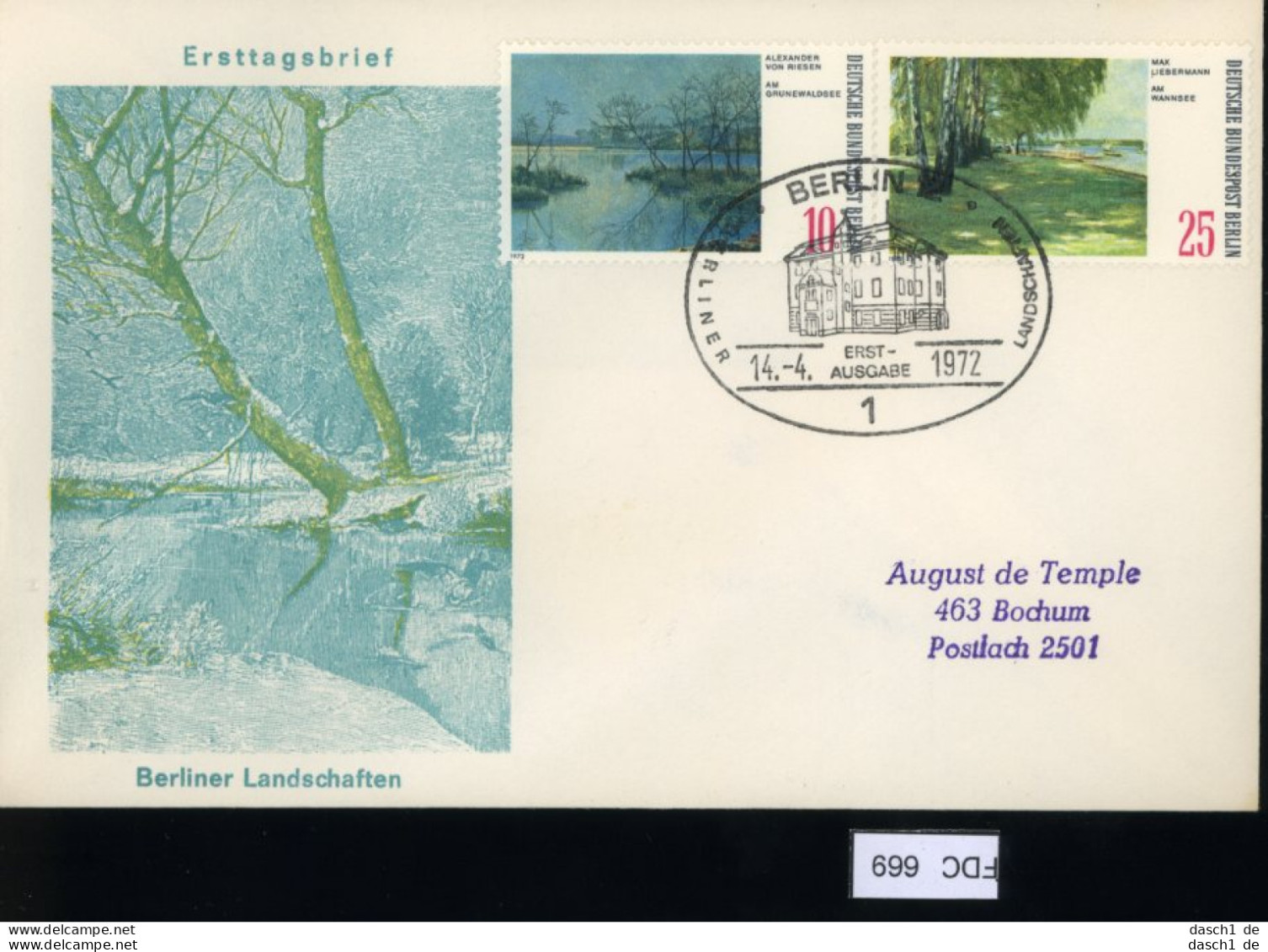 Berlin, FDC, 6 Lose U.a. 1971, Mi.-Nr. 404A + 410A - Altri & Non Classificati