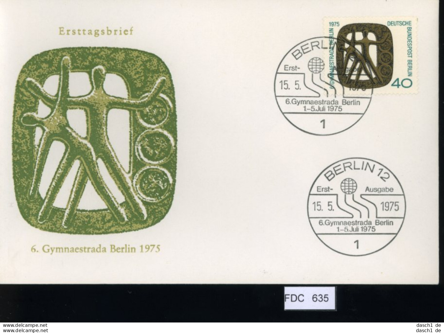 Berlin, FDC, 6 Lose U.a. 1975, Mi.-Nr. 493 - Autres & Non Classés