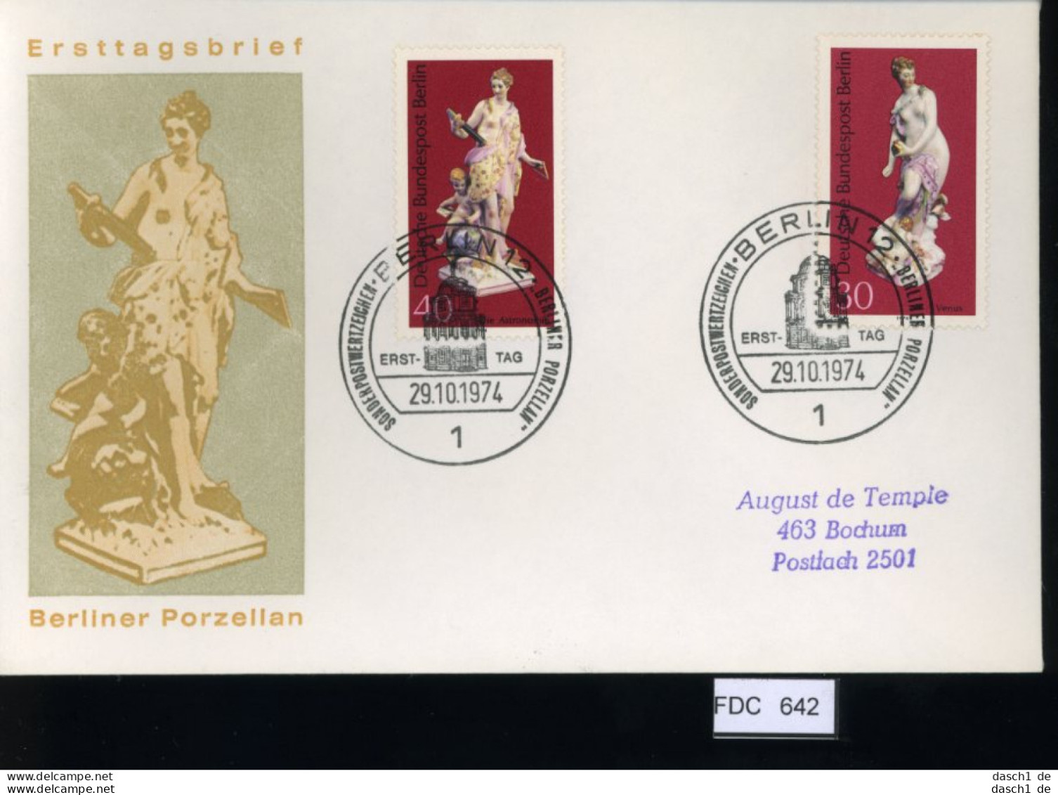 Berlin, FDC, 6 Lose U.a. 1974, Mi.-Nr. 478-480 - Otros & Sin Clasificación