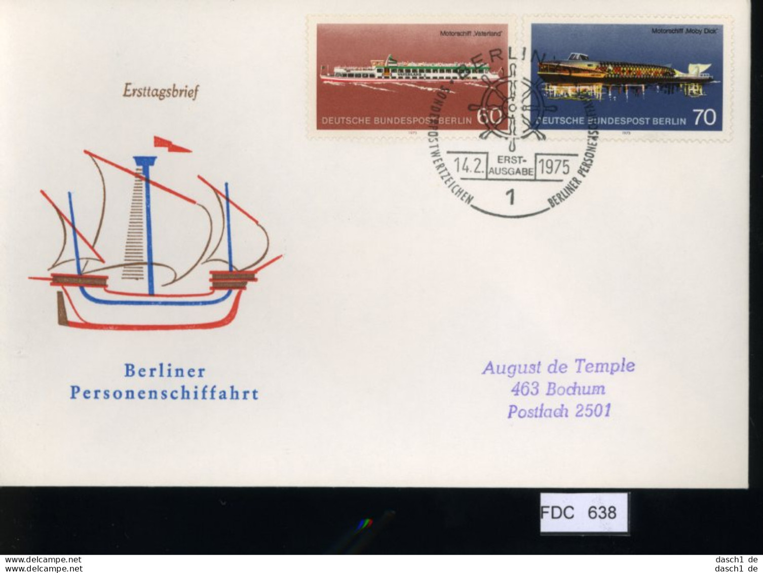 Berlin, FDC, 6 Lose u.a. 1974, Mi.-Nr. 478-480