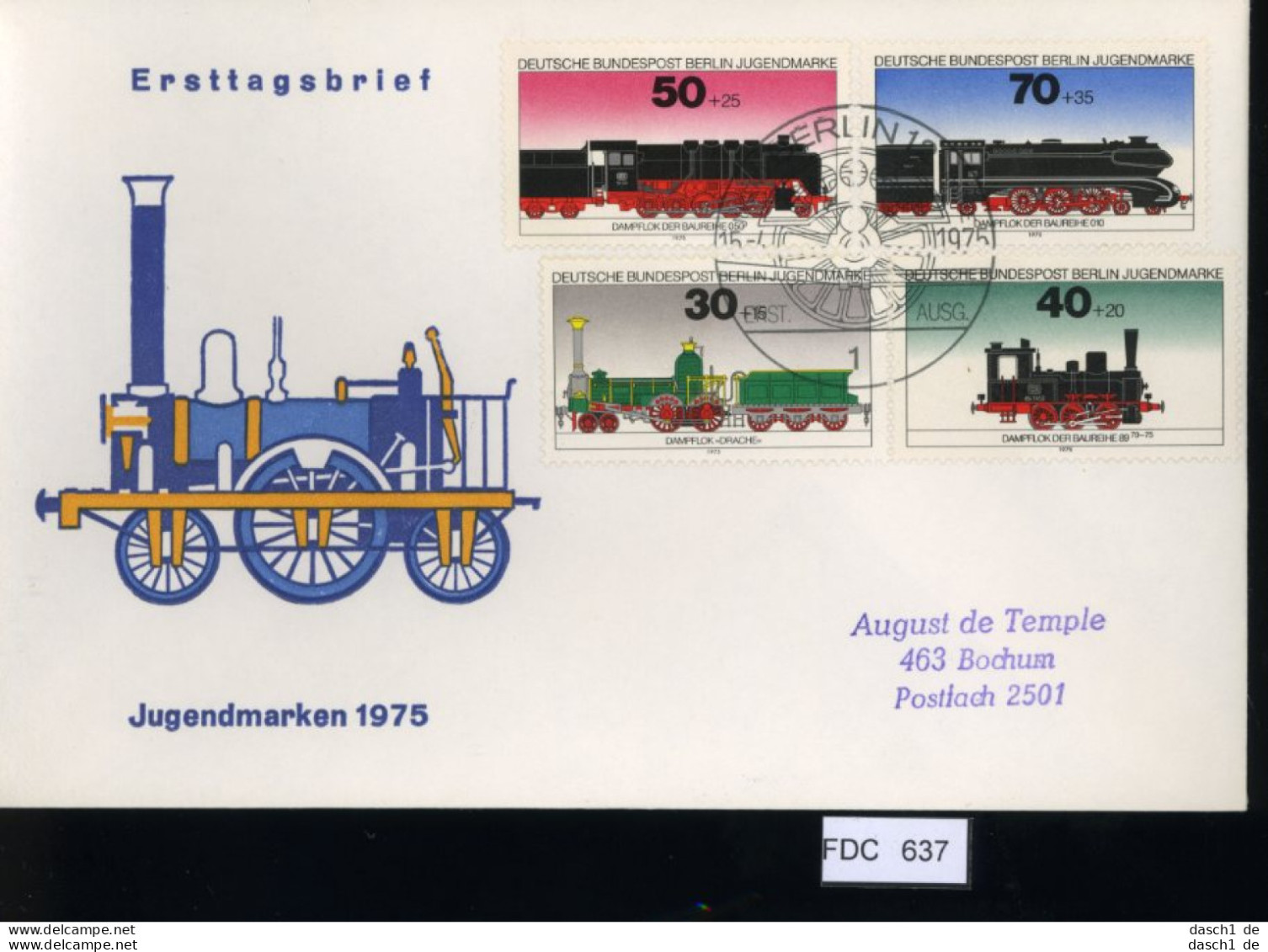 Berlin, FDC, 6 Lose u.a. 1974, Mi.-Nr. 478-480