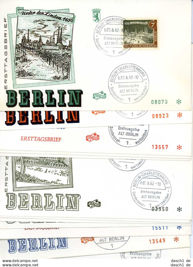 Berlin, FDC, 218-229. 12 Einzelbriefe - Altri & Non Classificati