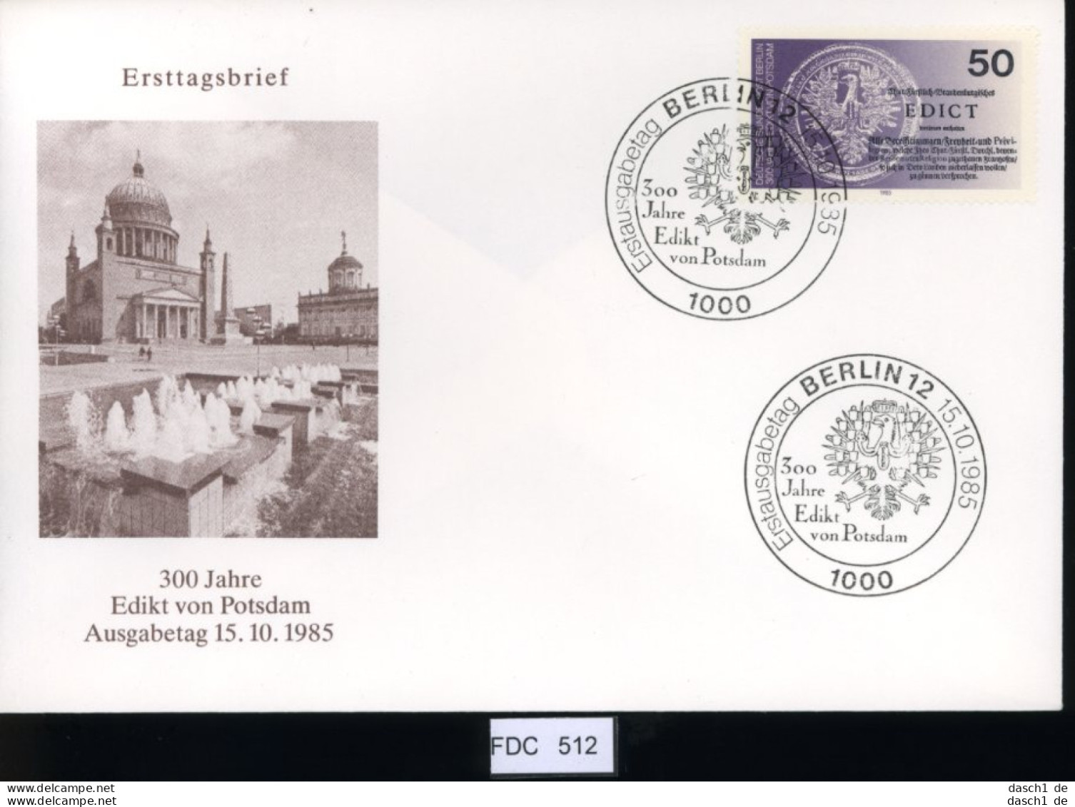 Berlin, FDC, 6 Lose U.a. 1985, Mi.-Nr. 742 - Andere & Zonder Classificatie