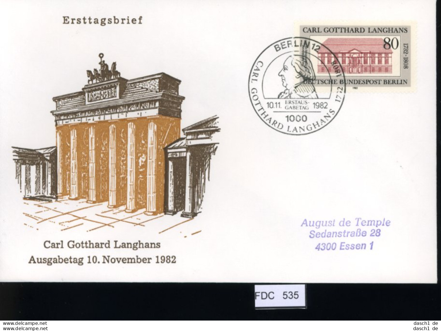 Berlin, FDC, 6 Lose U.a. 1982, Mi.-Nr. 677A - Autres & Non Classés