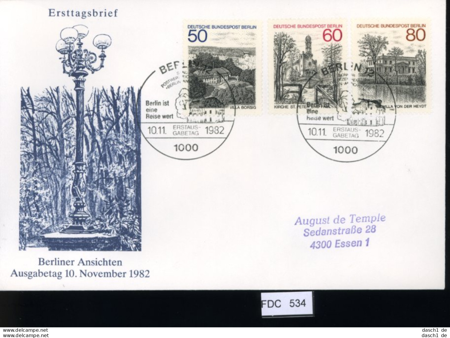 Berlin, FDC, 6 Lose U.a. 1982, Mi.-Nr. 677A - Altri & Non Classificati