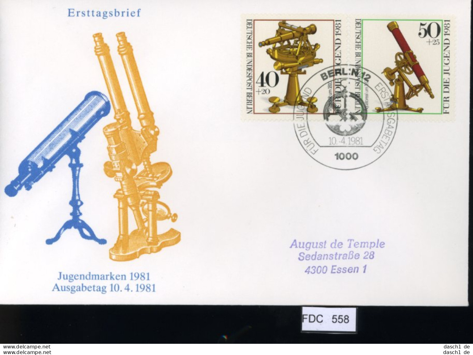 Berlin, FDC, 6 Lose U.a. 1980, Mi.-Nr. 633 - Otros & Sin Clasificación