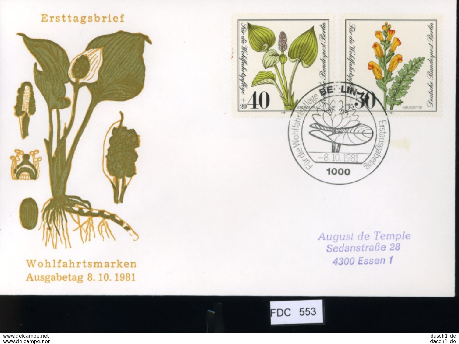 Berlin, FDC, 6 Lose U.a. 1981, Mi.-Nr. 645-646 - Altri & Non Classificati