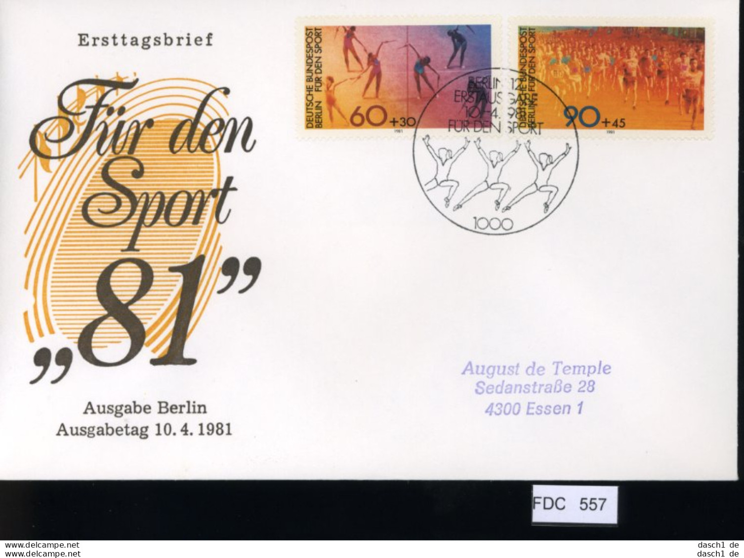 Berlin, FDC, 6 Lose U.a. 1981, Mi.-Nr. 645-646 - Andere & Zonder Classificatie