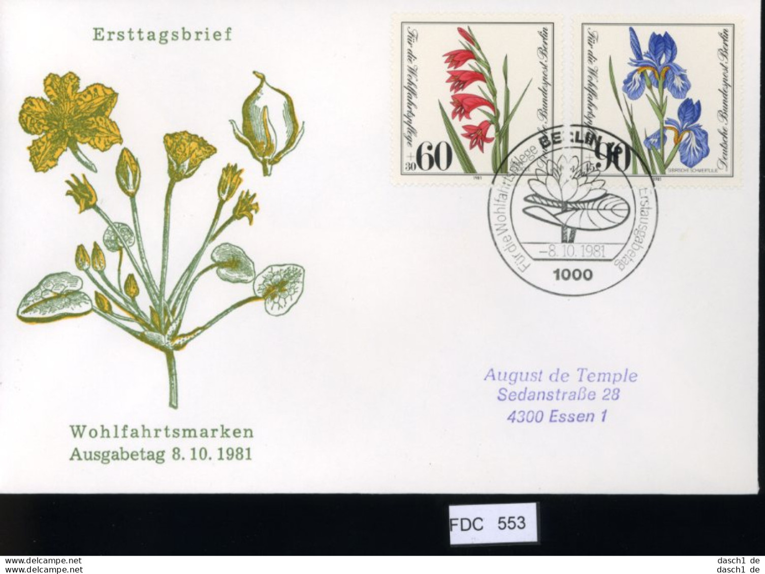 Berlin, FDC, 6 Lose U.a. 1981, Mi.-Nr. 645-646 - Altri & Non Classificati