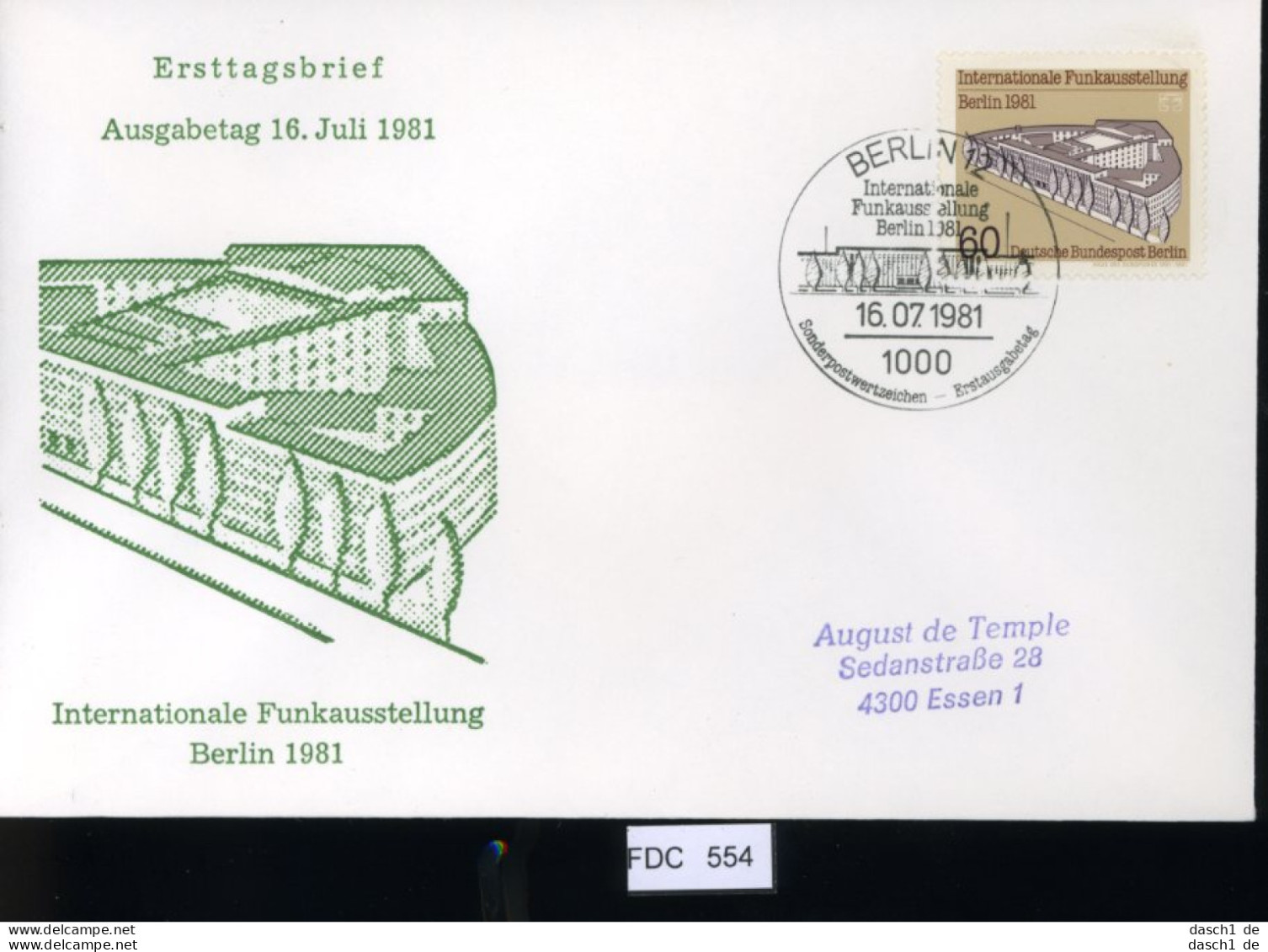 Berlin, FDC, 6 Lose u.a. 1981, Mi.-Nr. 645-646