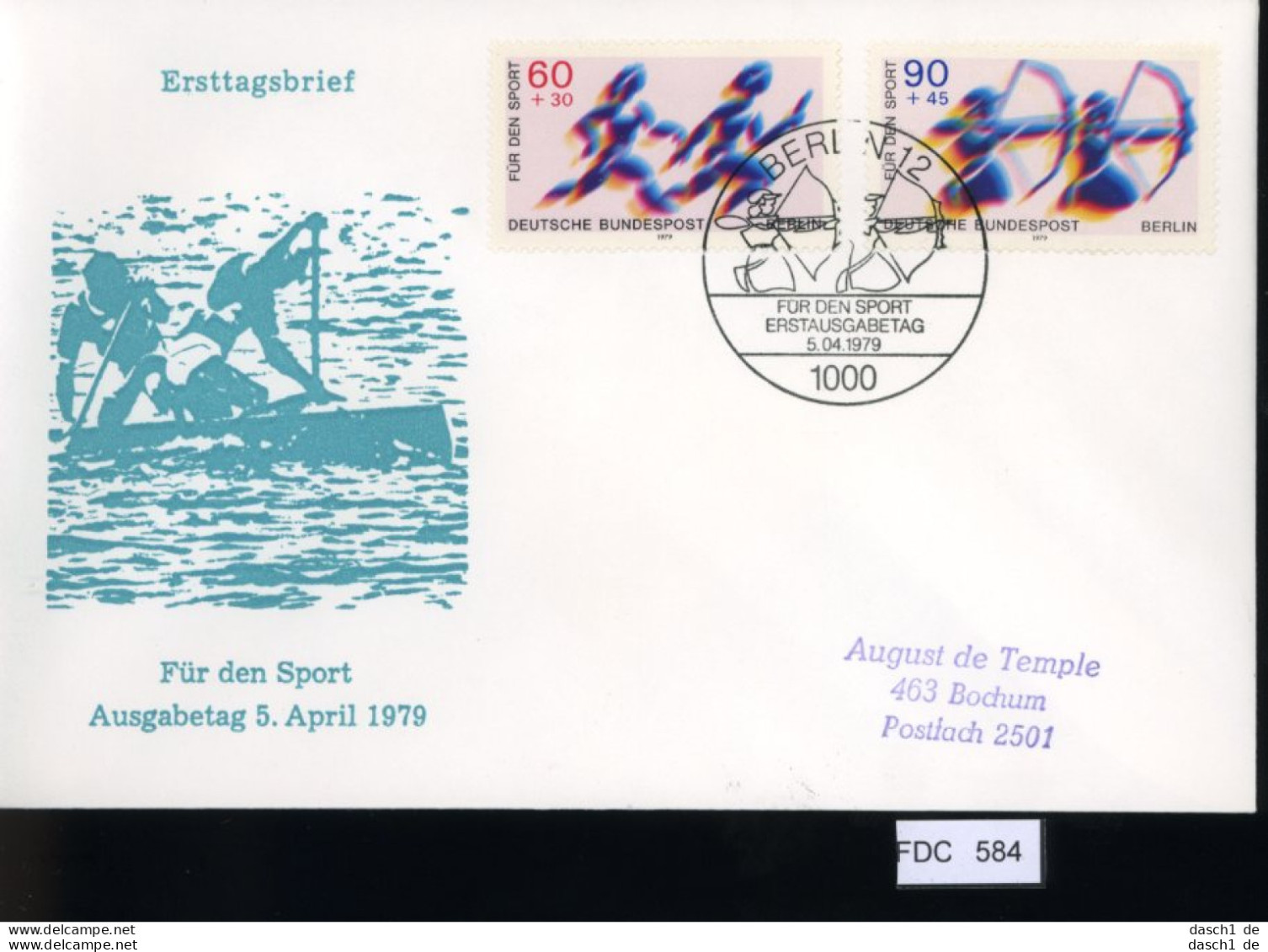 Berlin, FDC, 6 Lose U.a. 1979, Mi.-Nr. 607-610 - Other & Unclassified