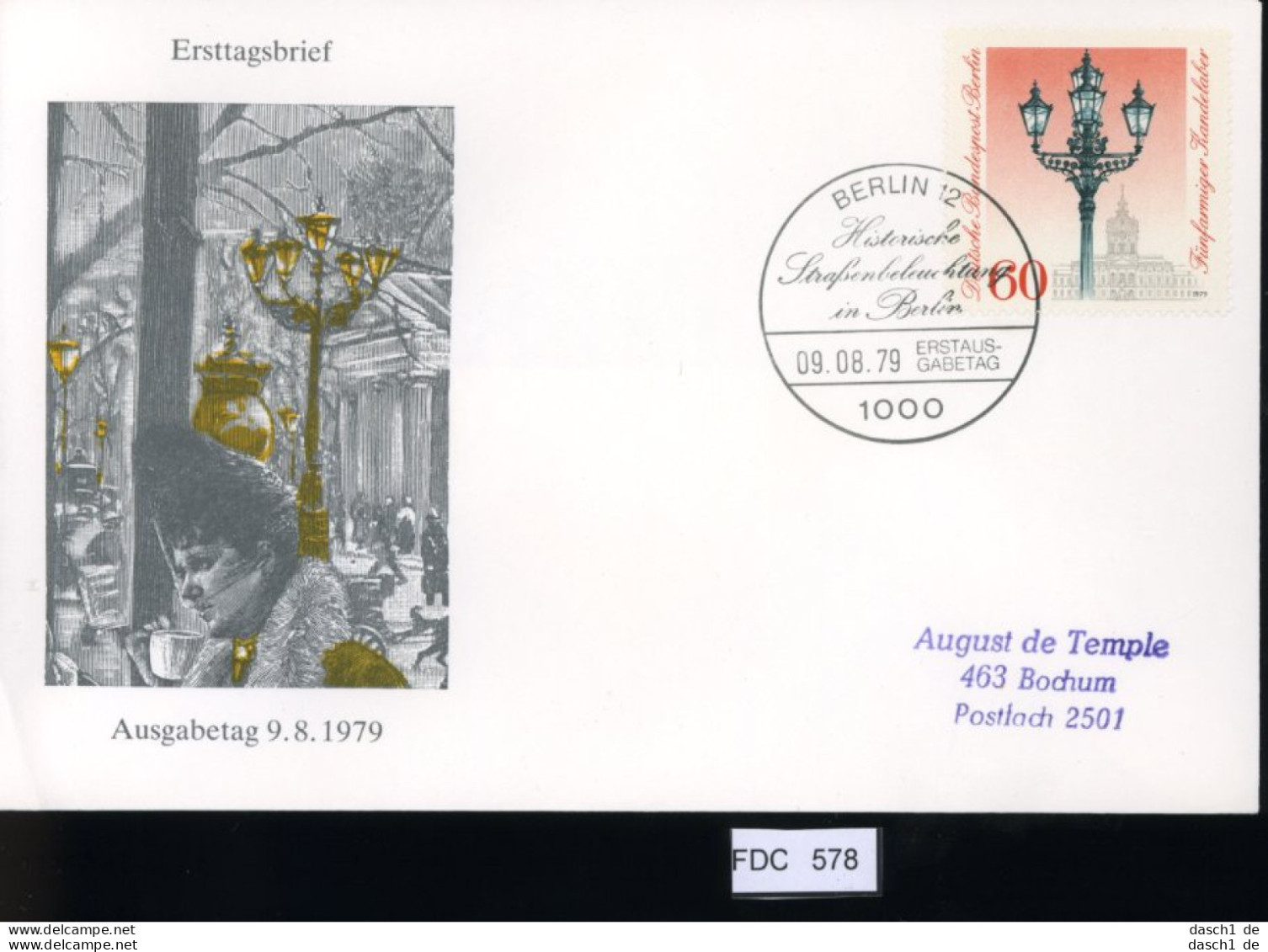 Berlin, FDC, 6 Lose U.a. 1979, Mi.-Nr. 607-610 - Altri & Non Classificati