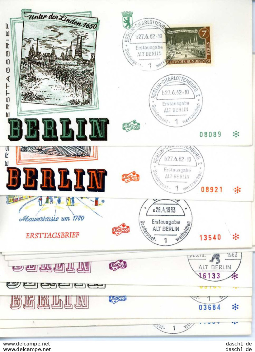 Berlin, FDC, 218-229. 12 Einzelbriefe - Andere & Zonder Classificatie