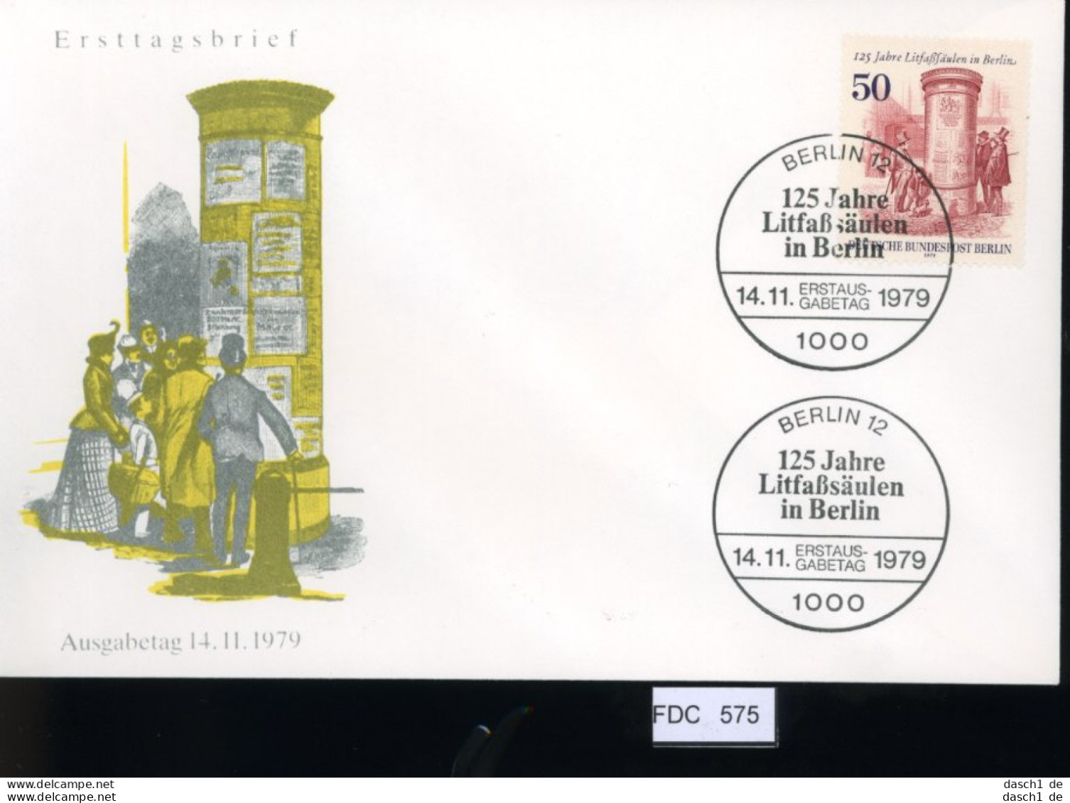 Berlin, FDC, 6 Lose U.a. 1979, Mi.-Nr. 607-610 - Other & Unclassified